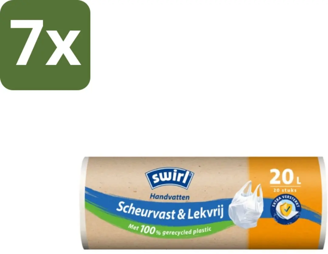 Swirl Pedaalemmerzakken 20L - 20 Stuks (7x20) - Wit