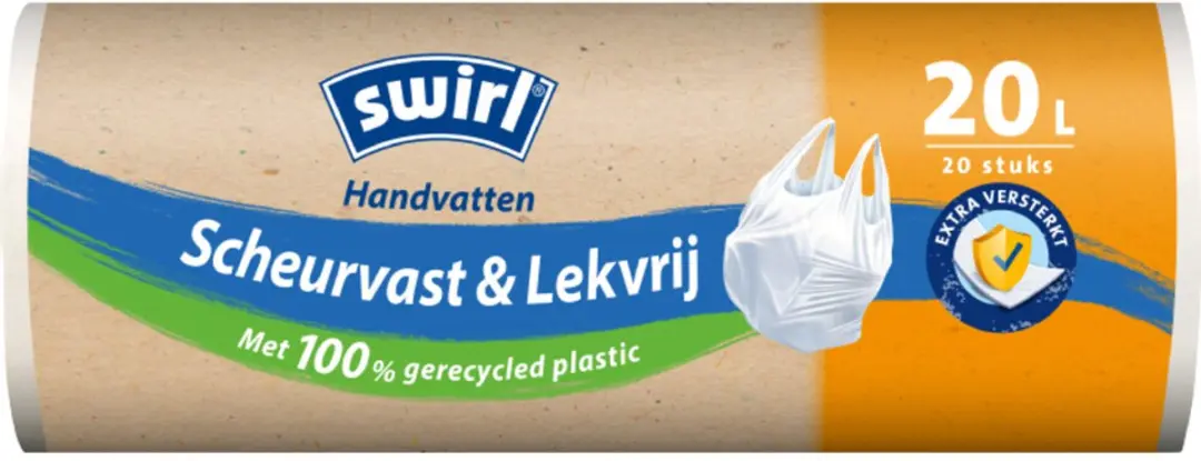 Swirl Pedaalemmerzakken 20L - 20 Stuks - Wit