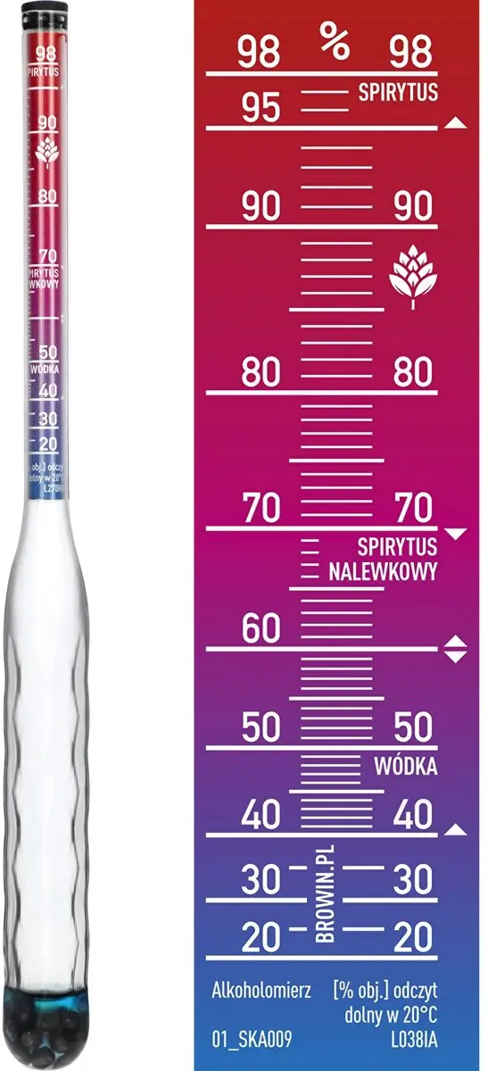 Browin Onbreekbare Alcoholmeter NeoProof 20-98%