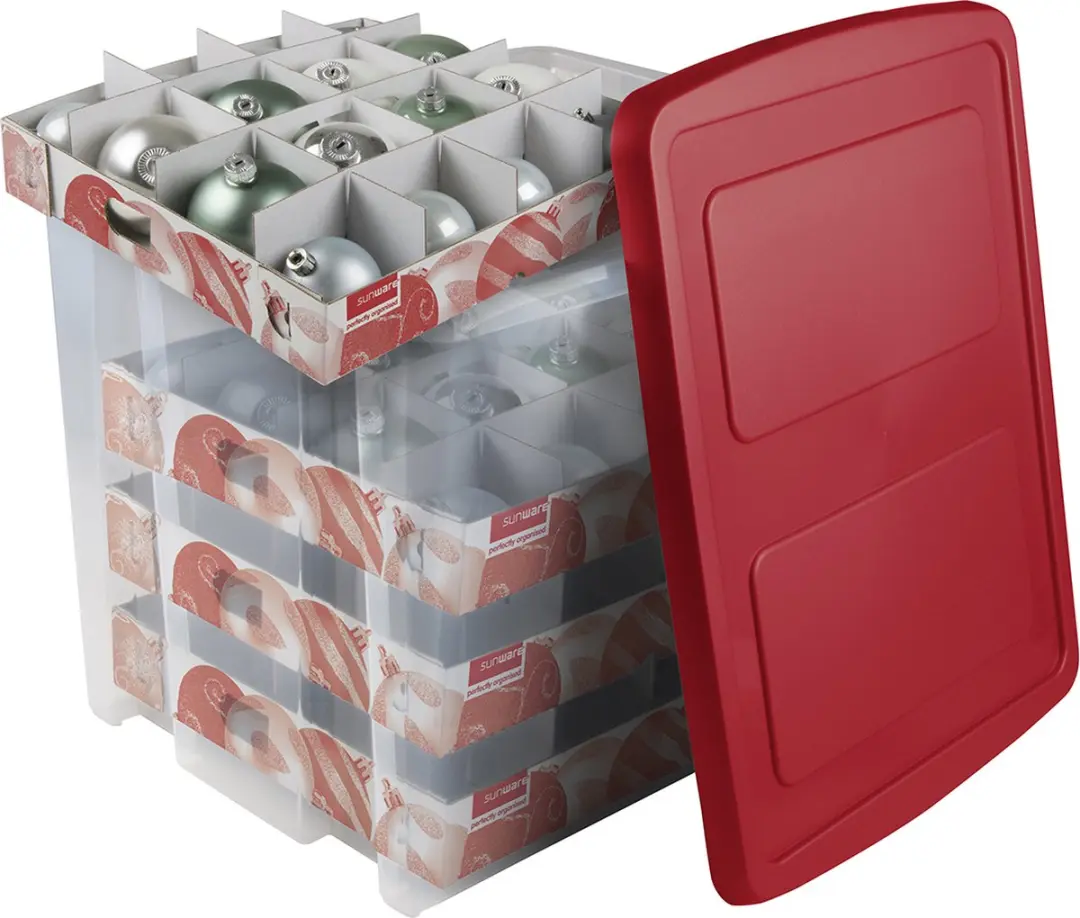 Sunware Nesta Kerstballen Opbergbox 45L - Set van 2 - 64 Ballen
