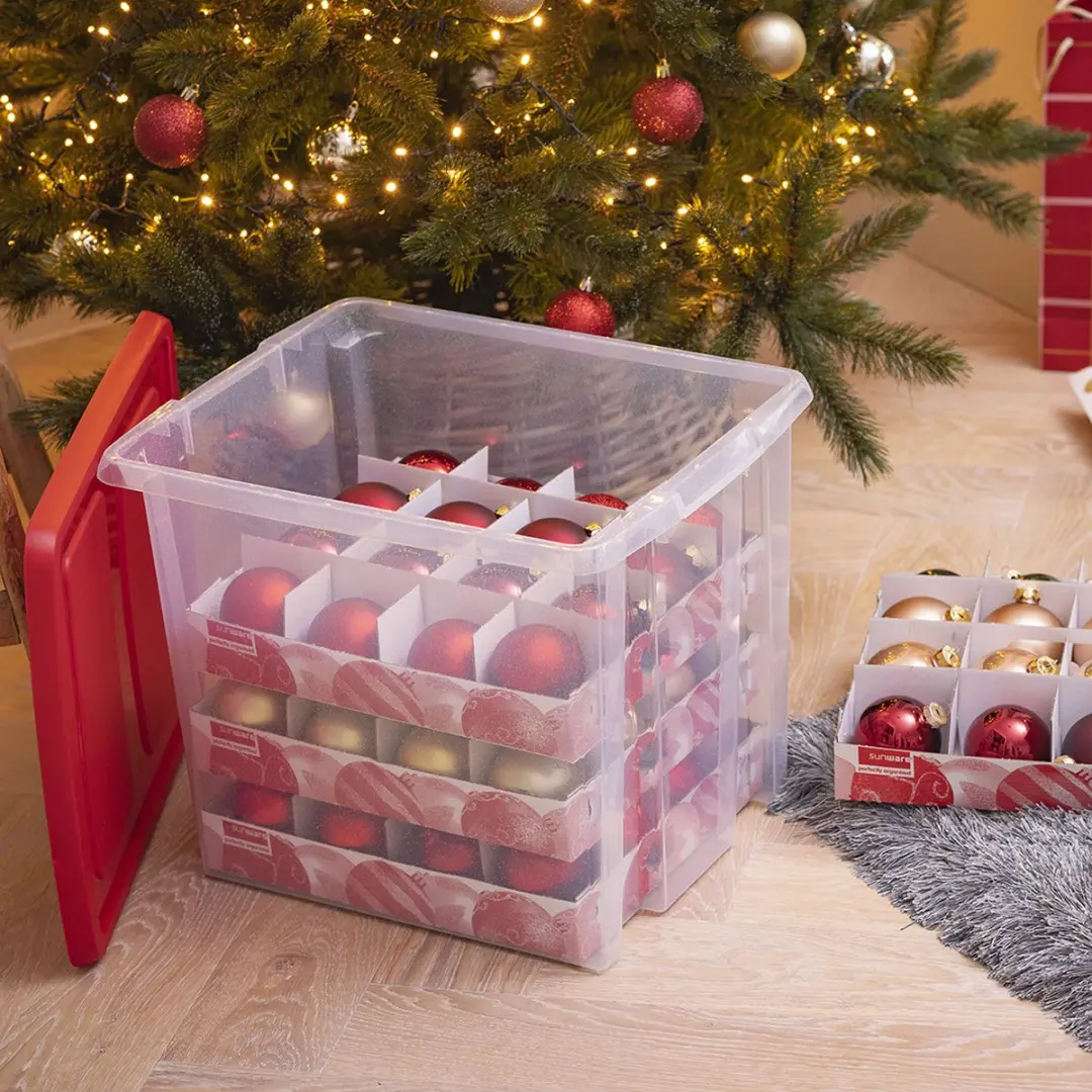 Sunware Nesta Kerstballen Opbergbox 45L - Set van 2 - 64 Ballen