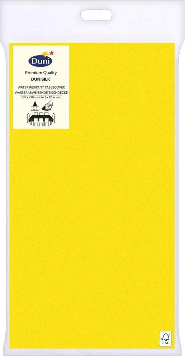 Duni Tafelkleed 138x220cm - Geel