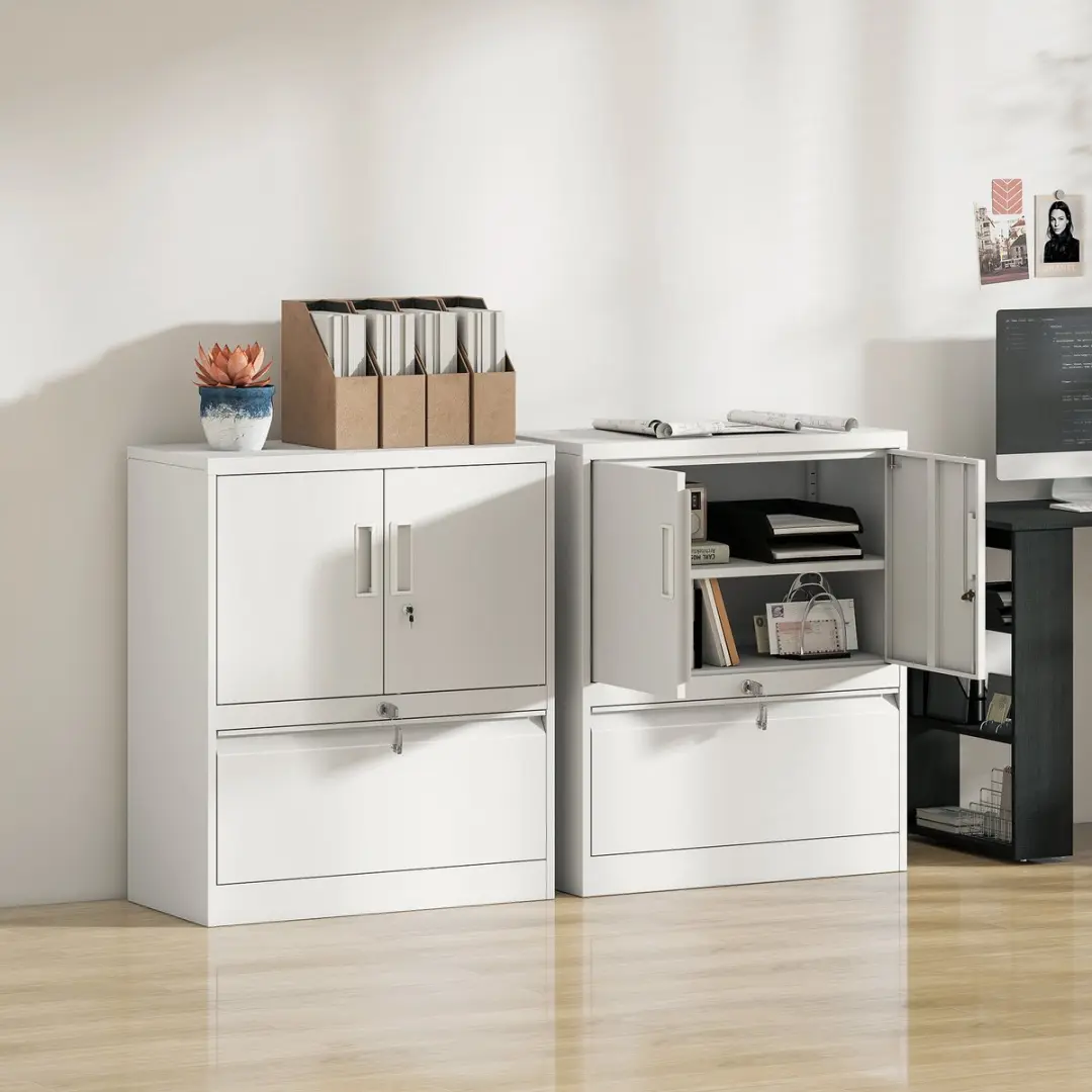 Homcom Archiefkast 80L x 40B x 95Hcm - Wit
