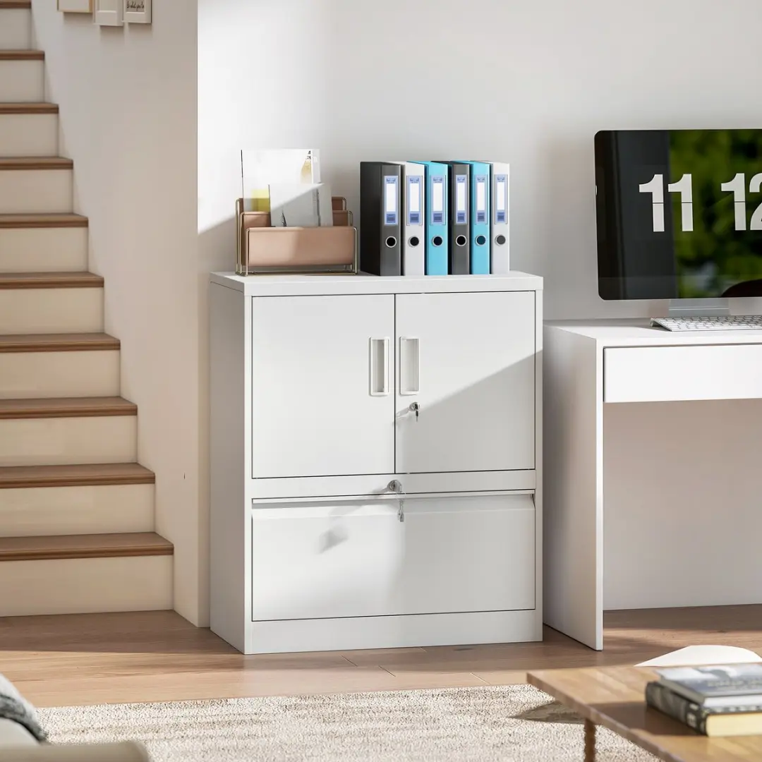 Homcom Archiefkast 80L x 40B x 95Hcm - Wit