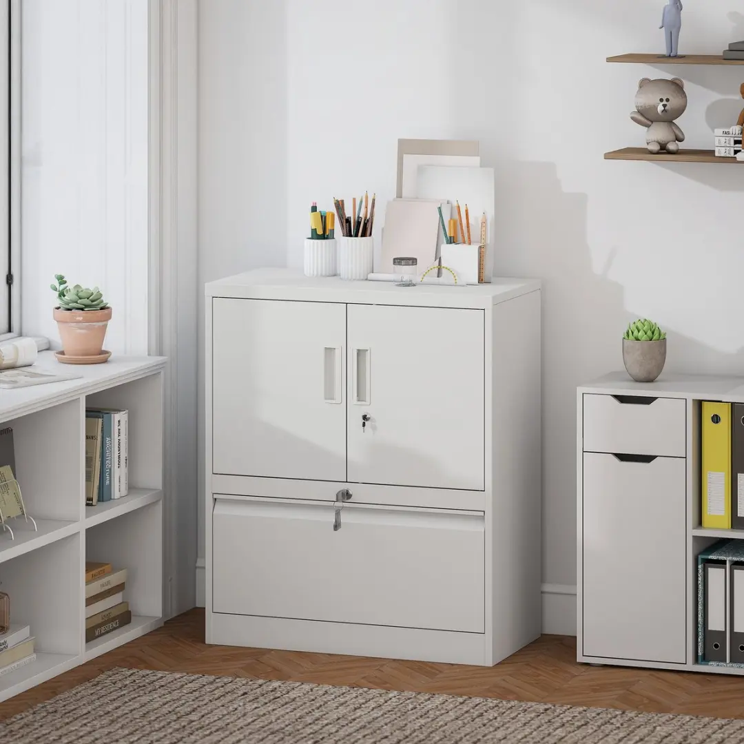 Homcom Archiefkast 80L x 40B x 95Hcm - Wit