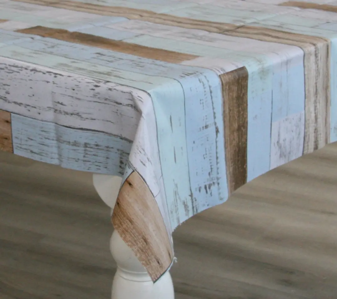 Tafelzeil/tafelkleed houten planken print 140 x 220 cm