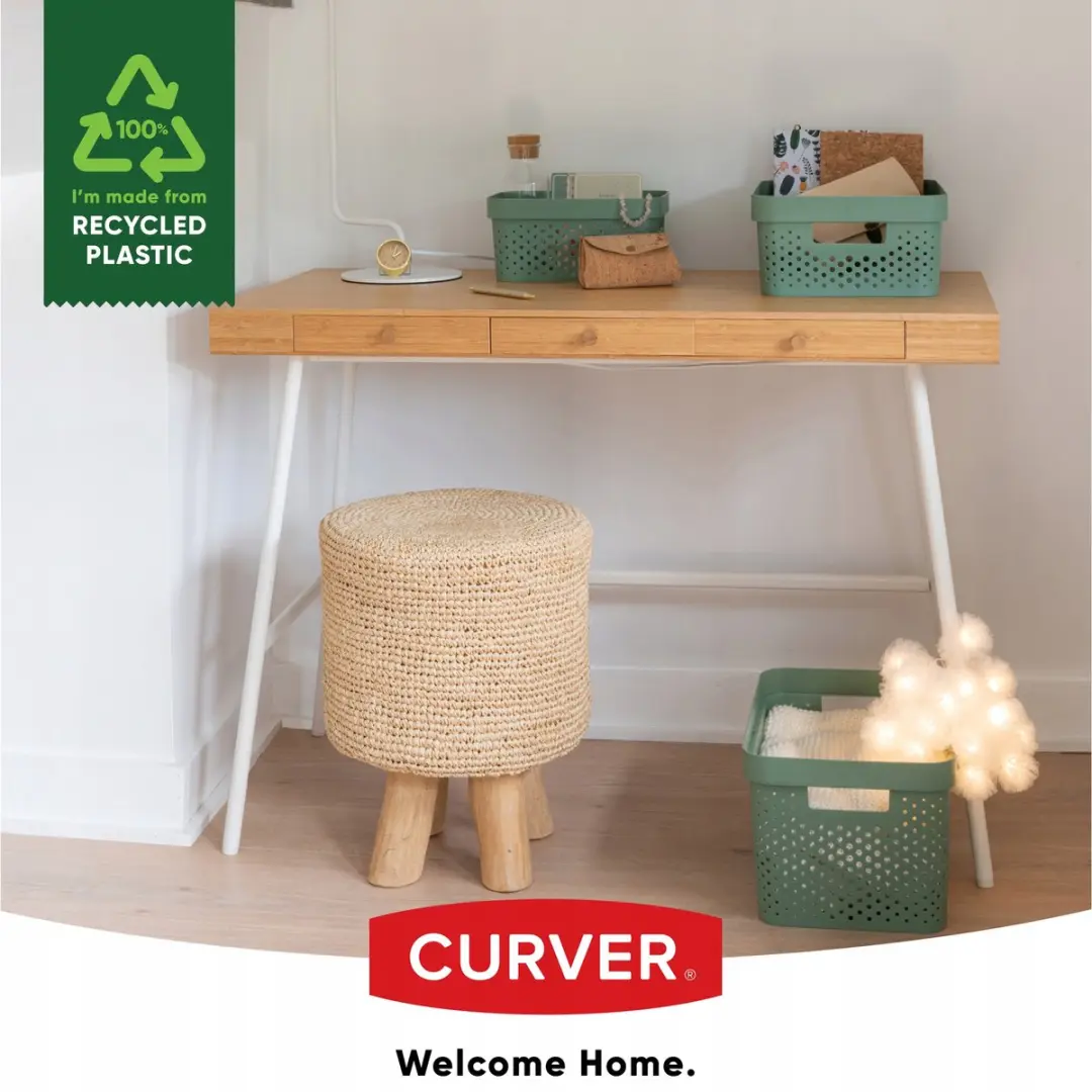 Curver Infinity Recycled Dots Opbergbox 17L - Groen