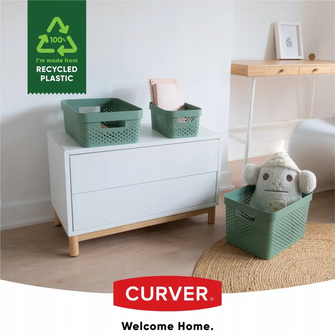 Curver Infinity Recycled Dots Opbergbox 17L - Groen