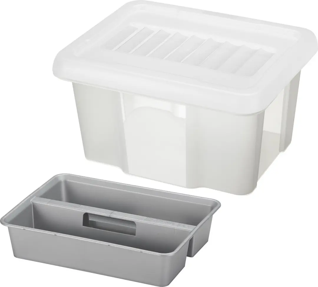 Sunware Opslagbox Kunststof 24L Transparant - 42x33x22cm