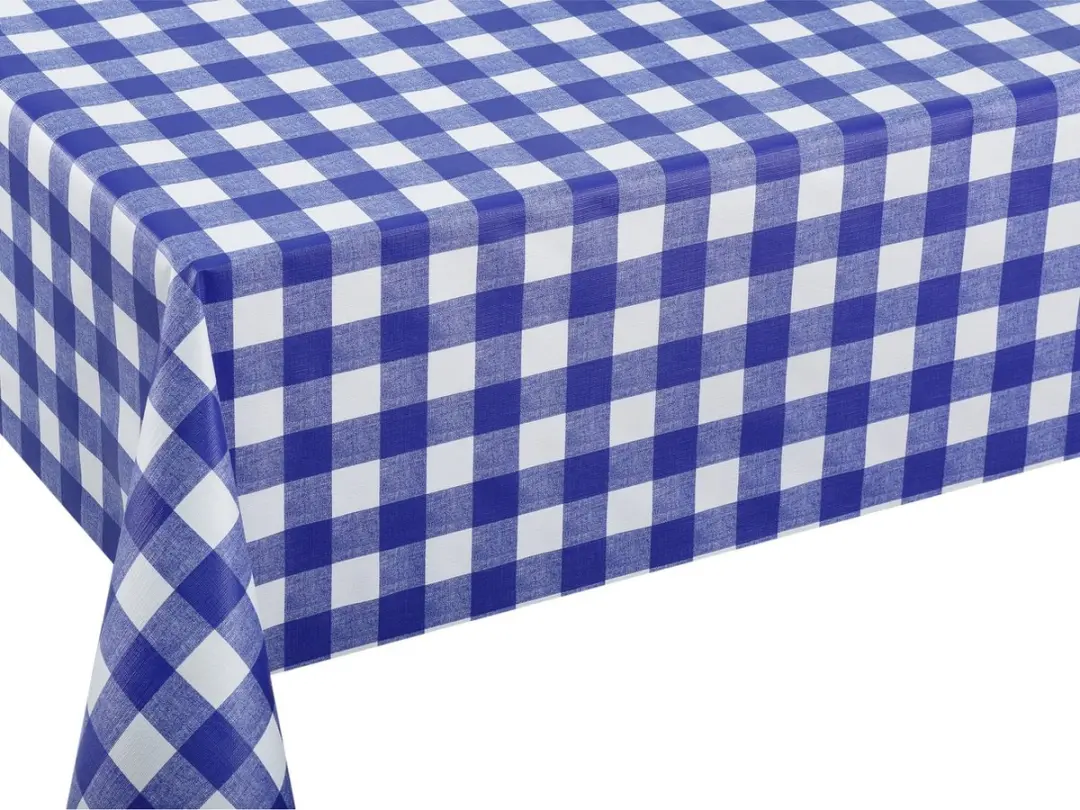 Bellatio Design Tafelzeil Blauwe Ruit 140x180cm