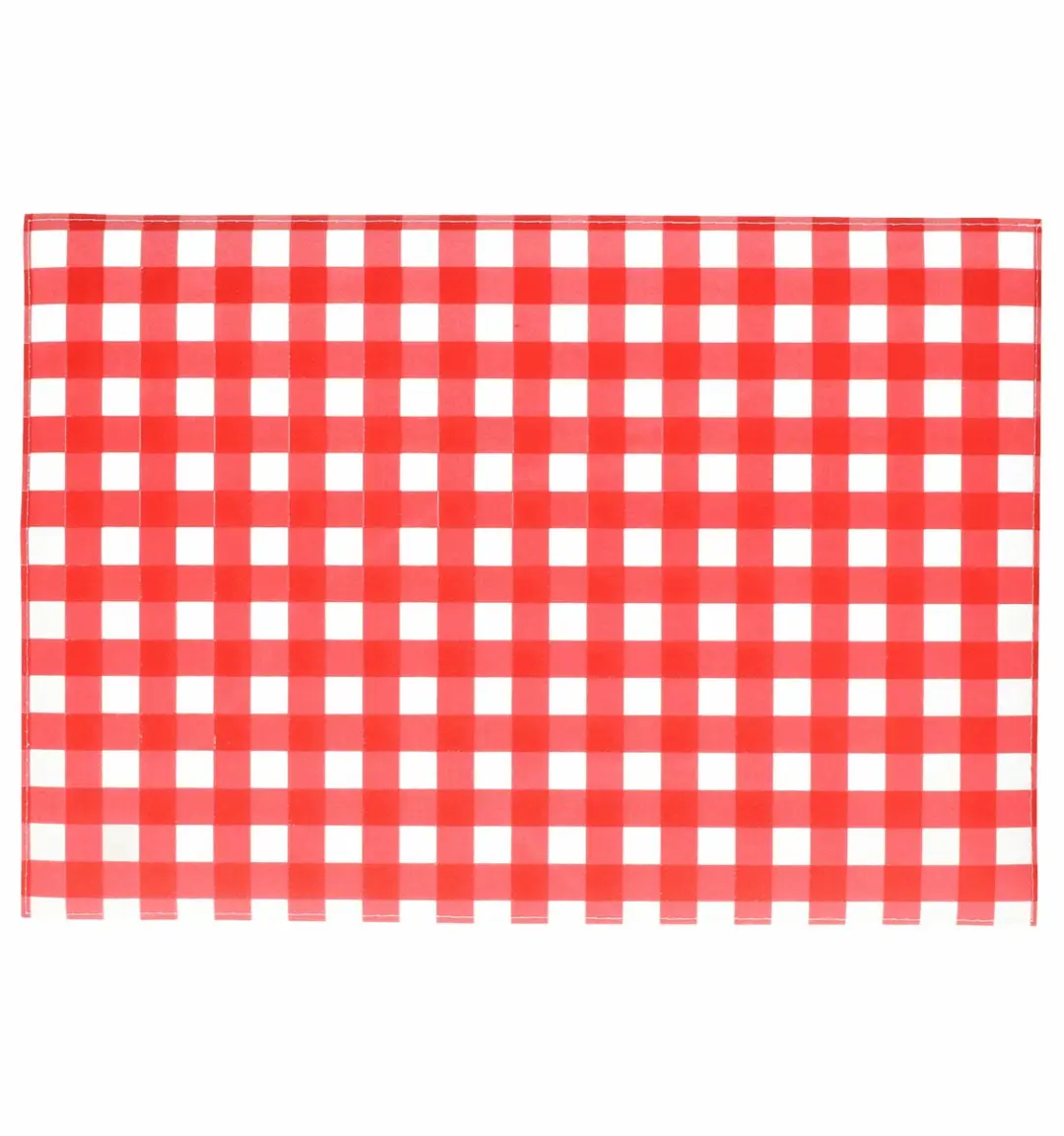 Bellatio Design Oktoberfest Placemats 10 Stuks - Rood/Wit Geblokt