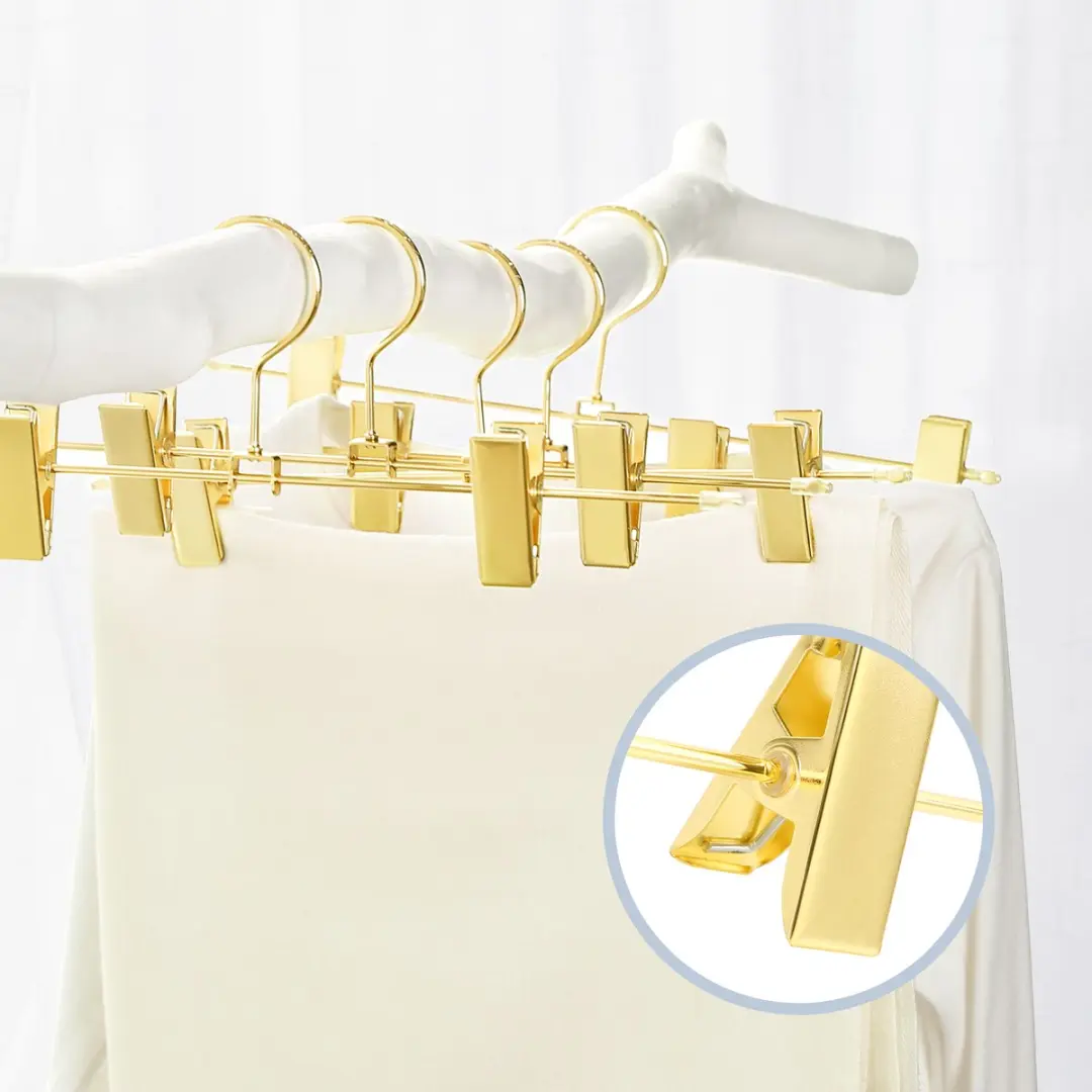 Songmics Metalen Kledinghangers 10 Stuks - Goud - afbeelding 5 van 6