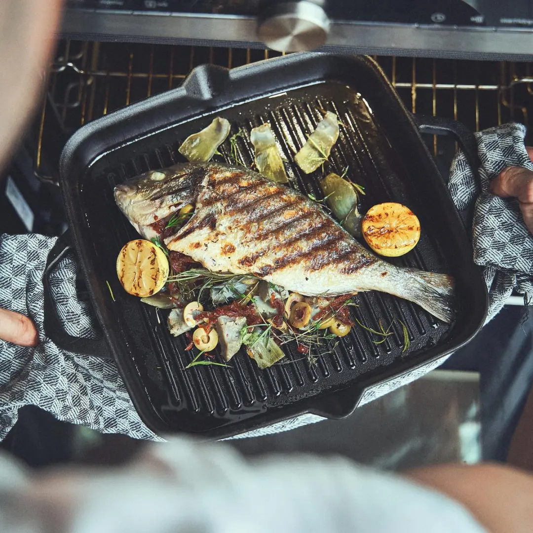 Burnhard Gietijzeren Grillpan 30cm - Aroma-Booster