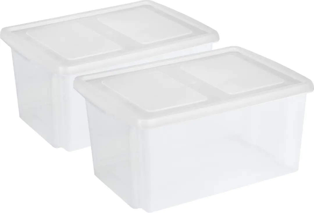 Sunware Nesta Opslagbox 51L - 2 Stuks - Transparant