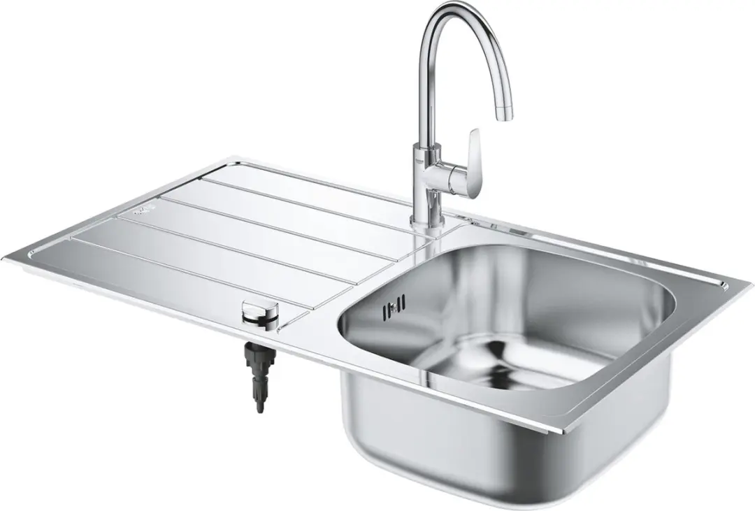 GROHE BauEdge RVS Spoelbakset 31562SD1 - Chroom - afbeelding 6 van 6