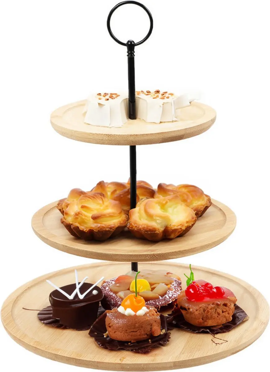 Excellent Houseware Bamboe Etagère 3-laags