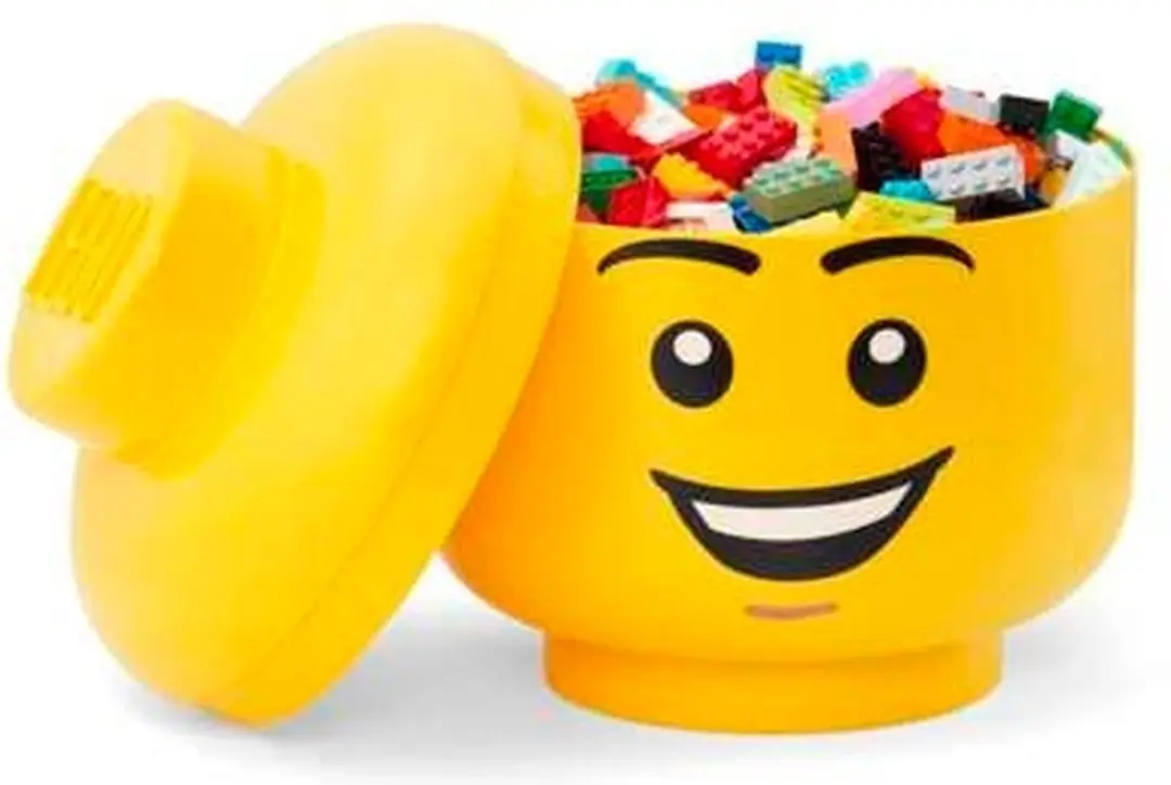 LEGO Happy Boy Opbergbox - Ø24cm - Geel