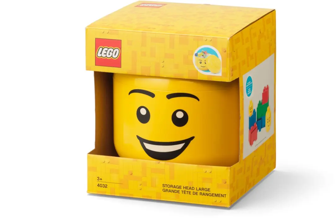 LEGO Happy Boy Opbergbox - Ø24cm - Geel