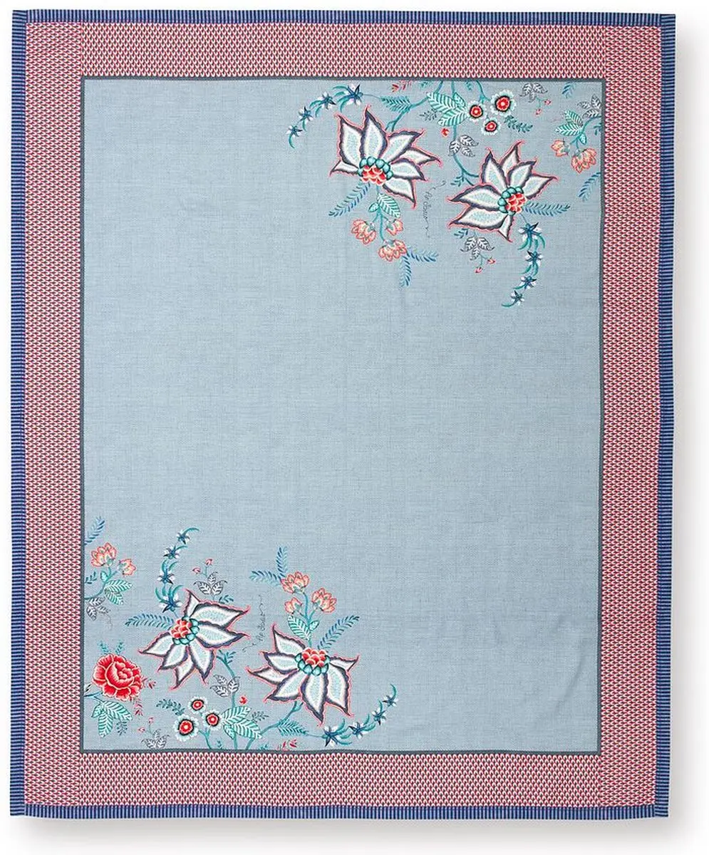 Pip Studio Flower Festival Tafelkleed - 140x180cm - Blauw