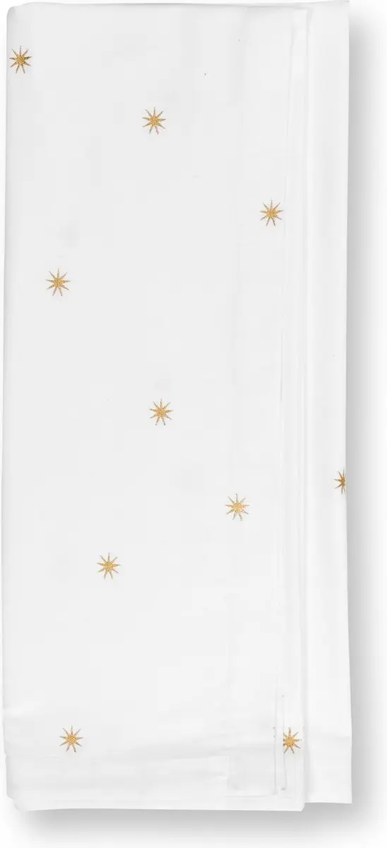 Pip Studio Royal Winter Tafelkleed 160x250cm - Wit met Goud