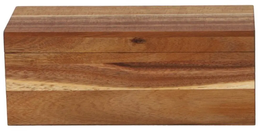 Daily Home theedoos hout 6 vakken bruin met scharnierdeksel.