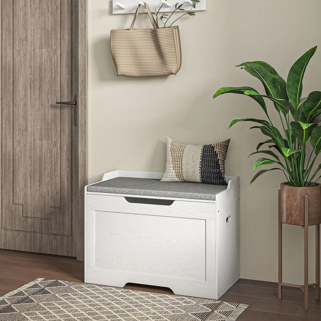 Homcom Opbergkist 75L - 40x56cm - Wit