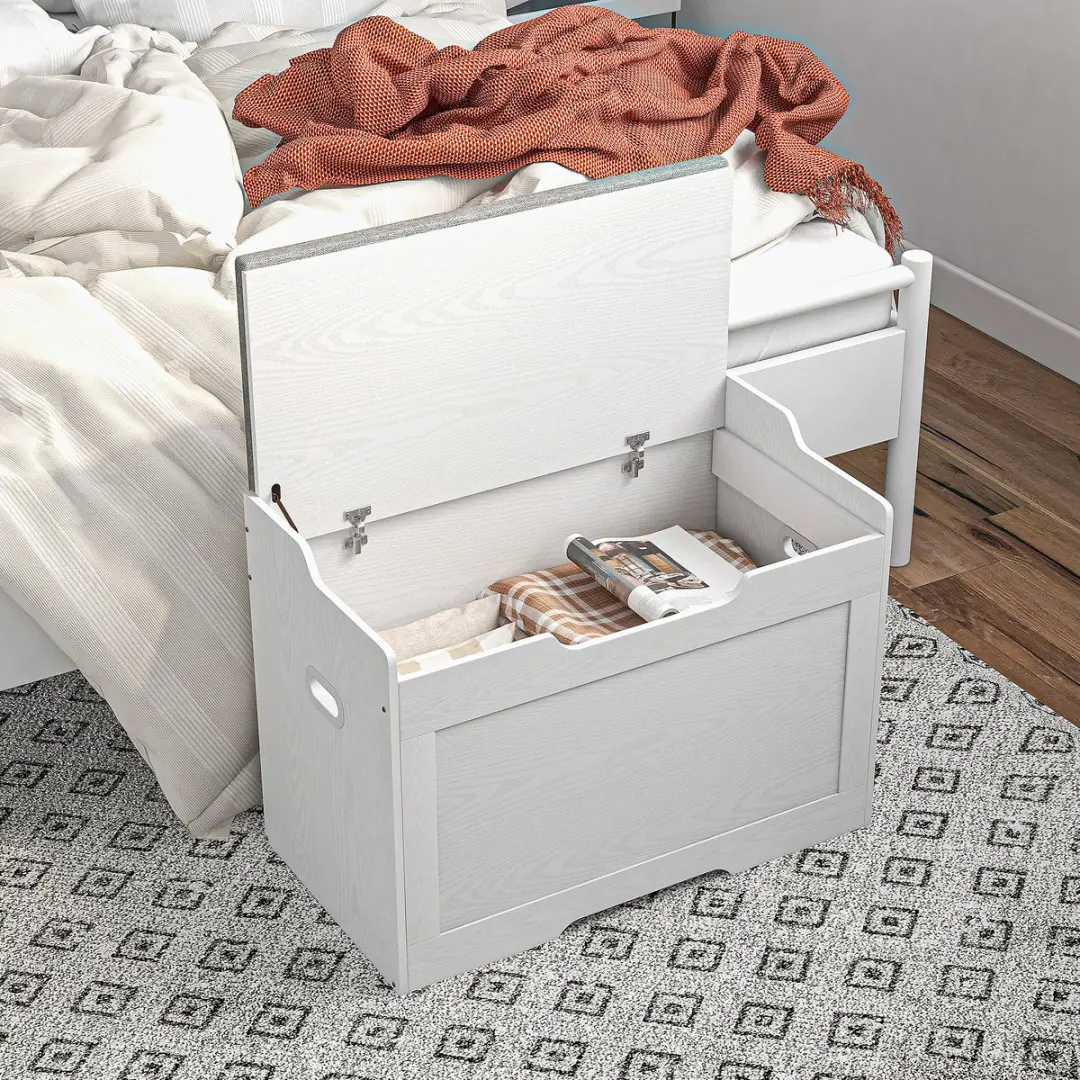 Homcom Opbergkist 75L - 40x56cm - Wit