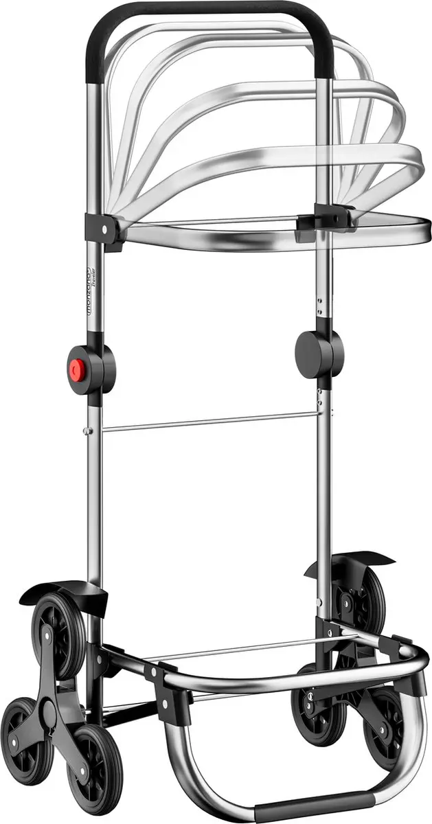 Monzana 2in1 Boodschappentrolley - 50kg Klapbaar 6 Wielen - Zwart