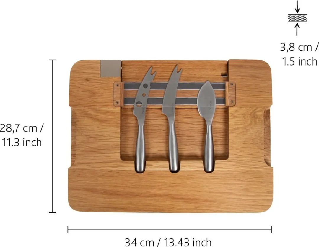 Boska Party Cheese Set Kaasset Friends 34x24cm - Eikenhout - 3-delig