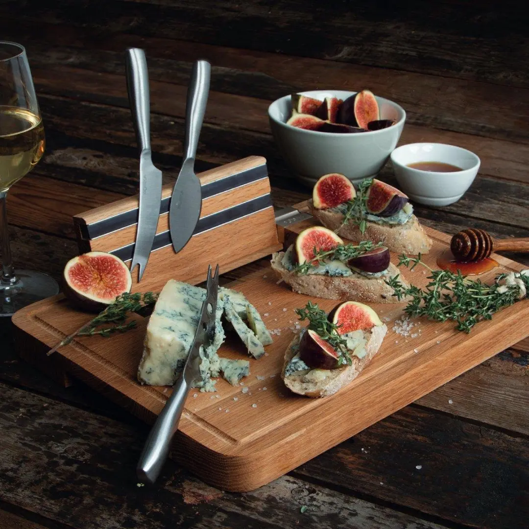 Boska Party Cheese Set Kaasset Friends 34x24cm - Eikenhout - 3-delig