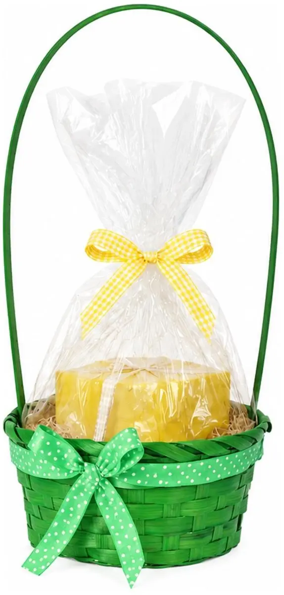 Excellent Houseware Rieten Mandje Groen - 2 Stuks