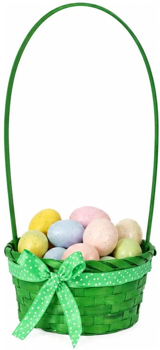 Excellent Houseware Rieten Mandje Groen - 2 Stuks