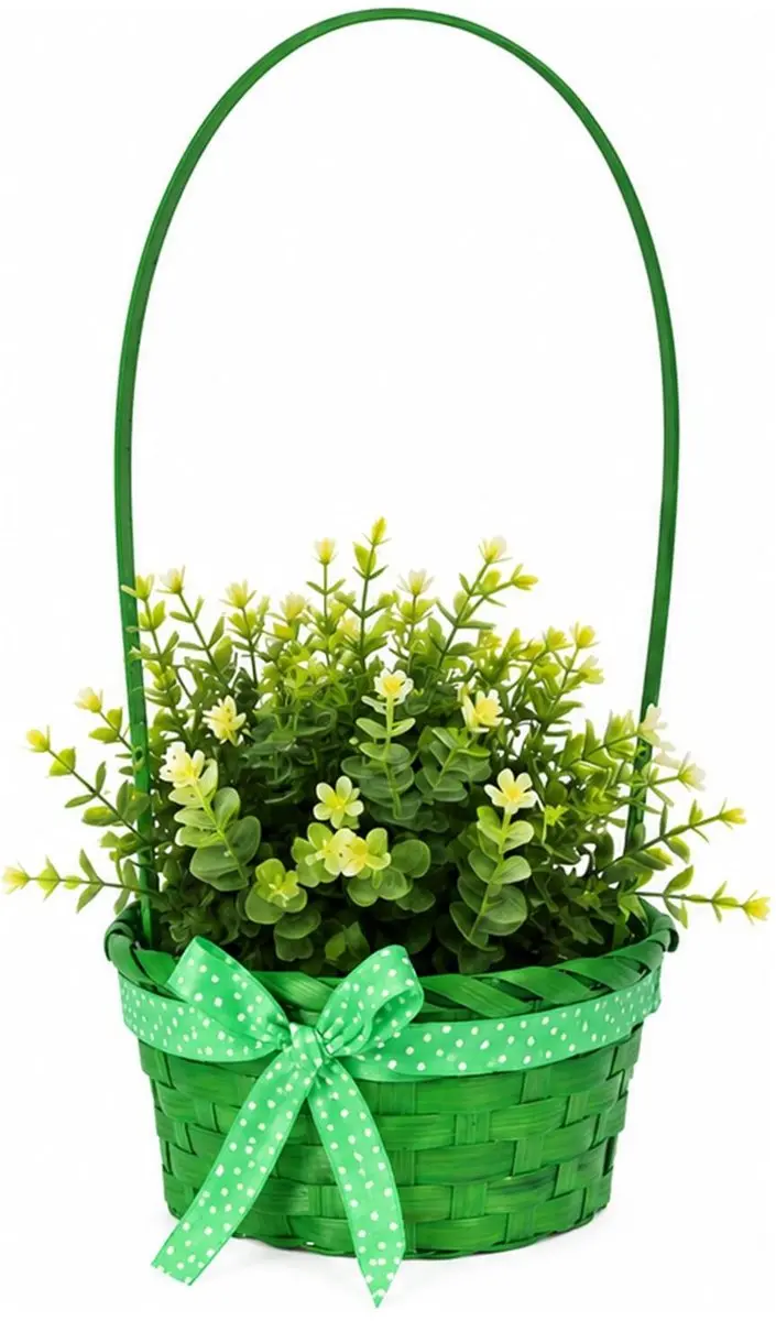 Excellent Houseware Rieten Mandje Groen - 2 Stuks - afbeelding 6 van 6