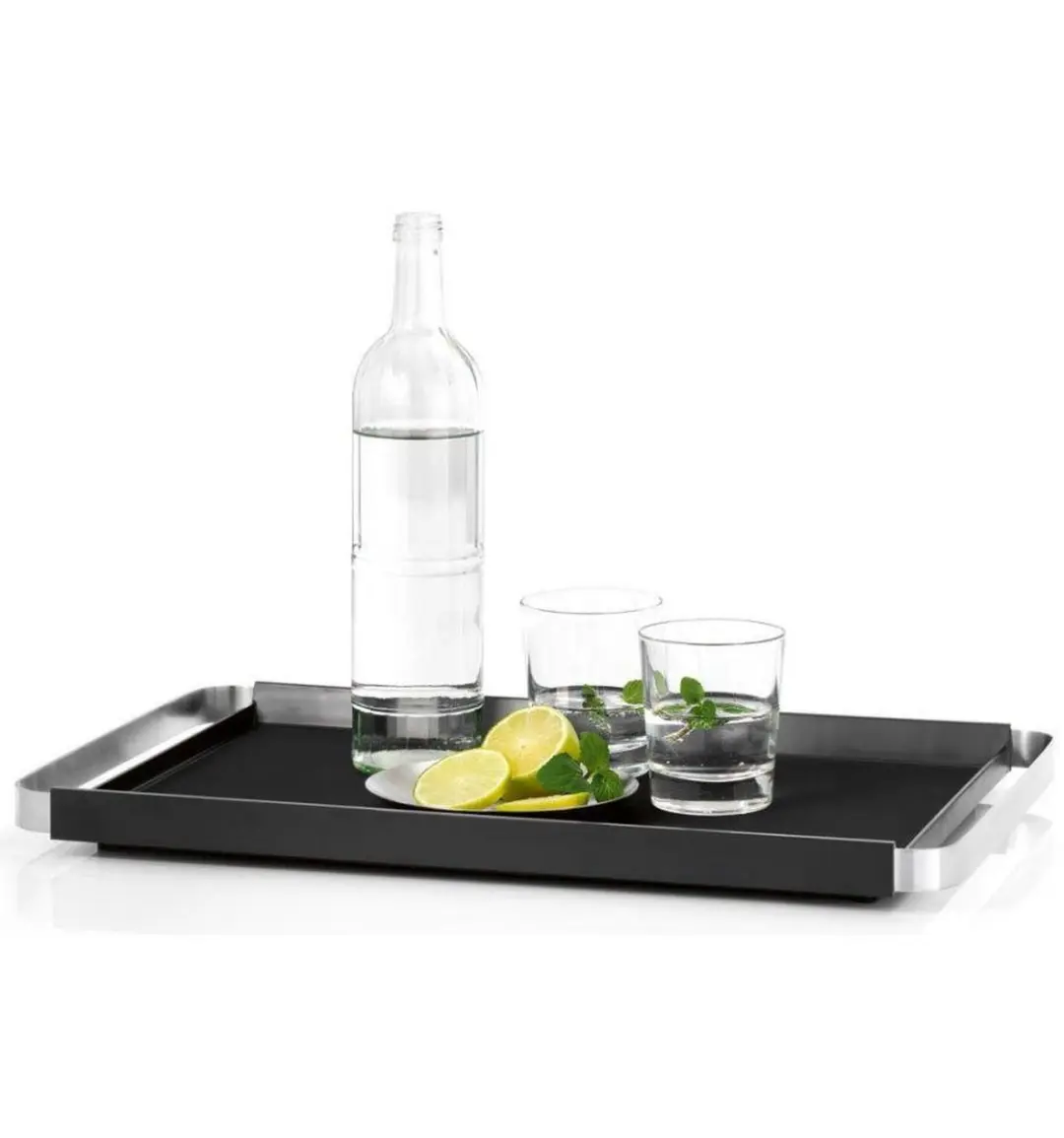 Blomus Pegos Dienblad 32x50cm - RVS - Zilver/Zwart