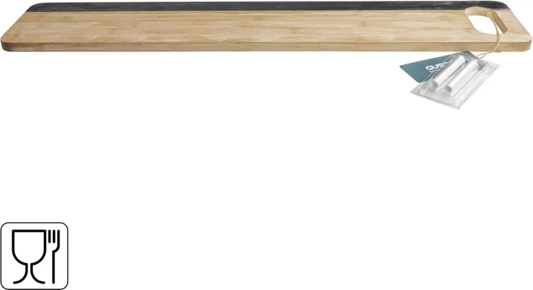 Gusta Serveerplank met krijt 75x15cm