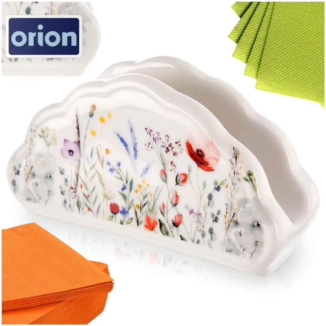 Orion Maki Porseleinen Servethouder 13x4,5x7cm - Bloemen