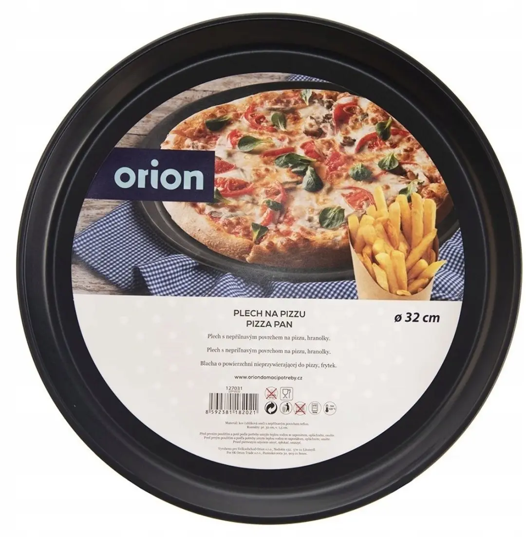 Orion Pizzaplaat Geperforeerd 32cm - Zwart
