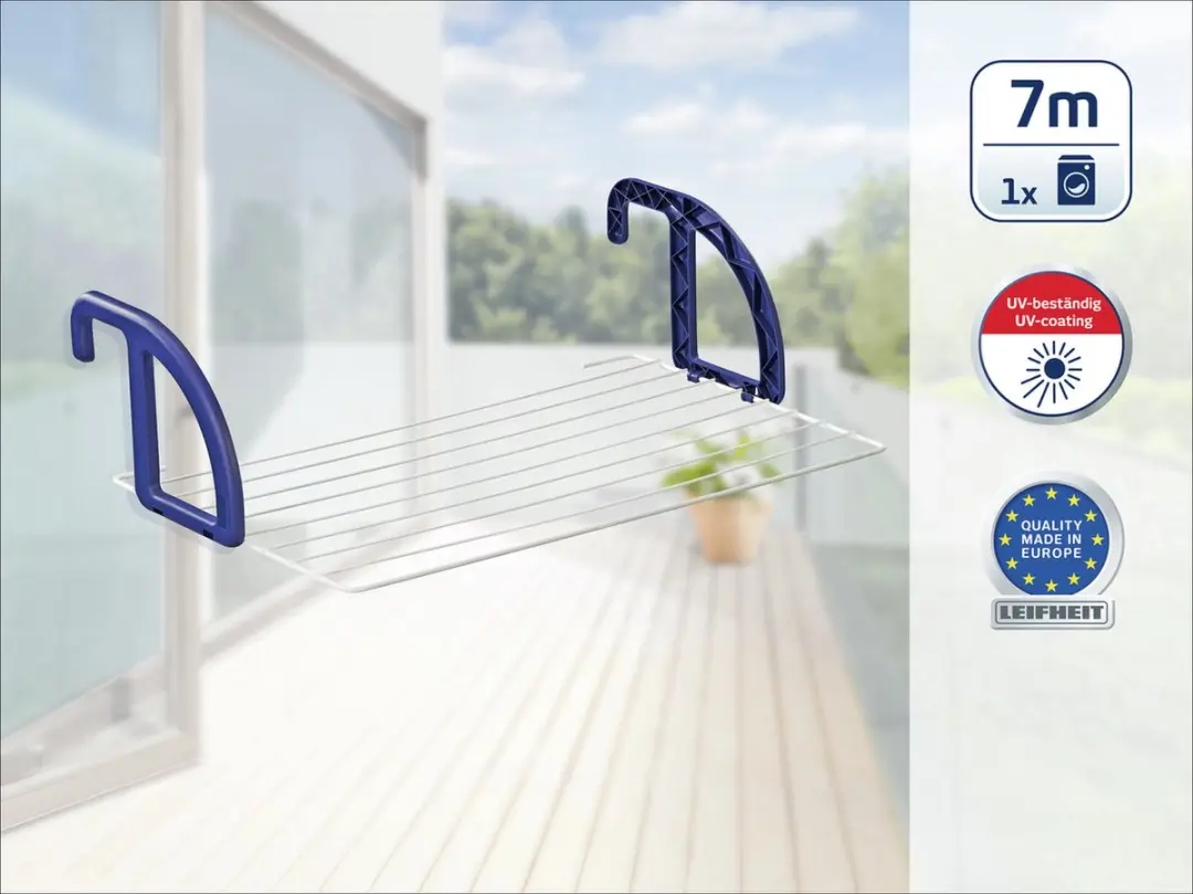 Leifheit Classic 70 Hangdroogrek 7m - Wit/Blauw