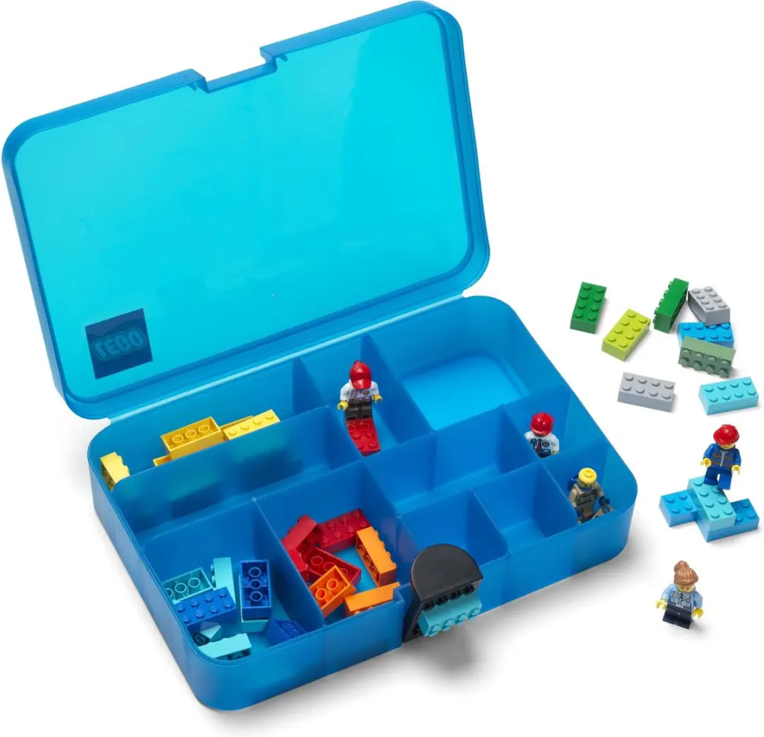 Lego - Sorteerbox Transparant Blauw - Kunststof - Blauw