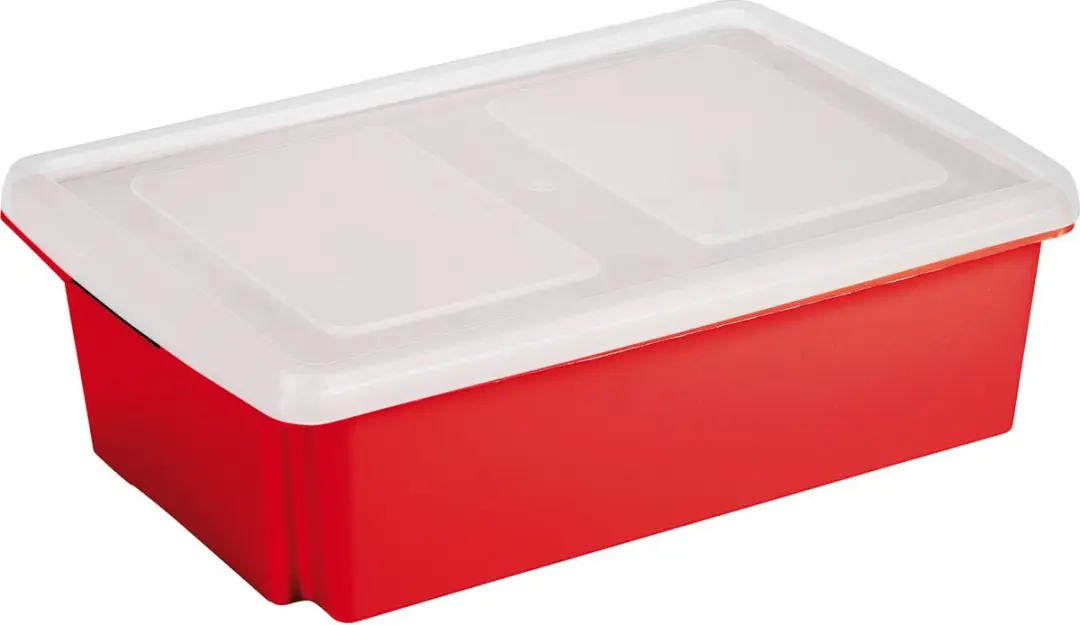 Sunware opslagbox 30 liter rood 59 x 39 x 17 cm met afsluitbare deksel