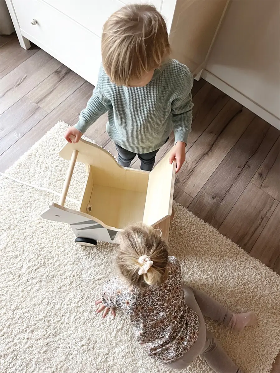 Small Foot Houten Speelgoedbox Zebra Wildlife - Multi