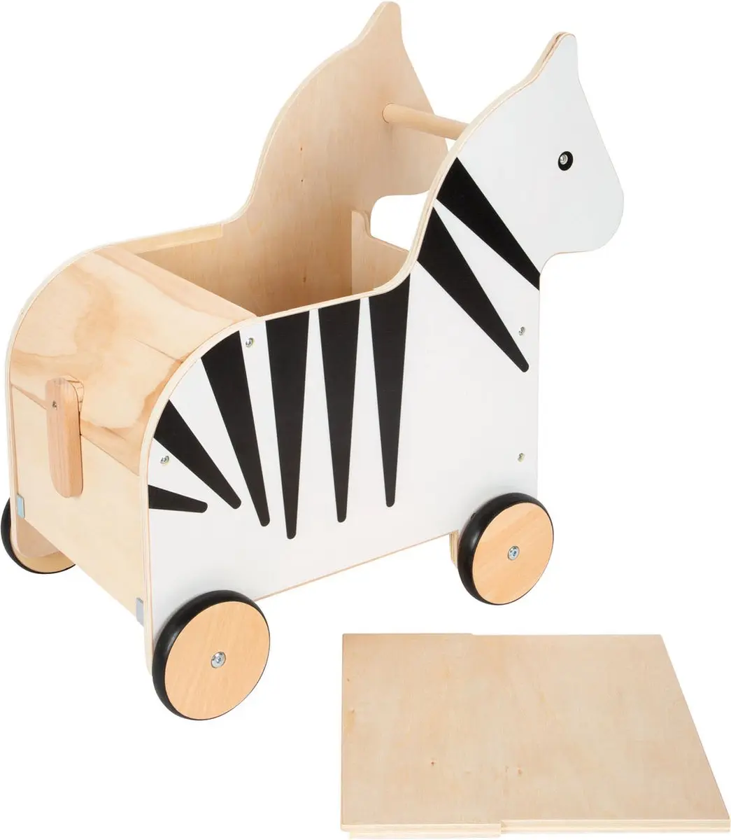 Small Foot Houten Speelgoedbox Zebra Wildlife - Multi