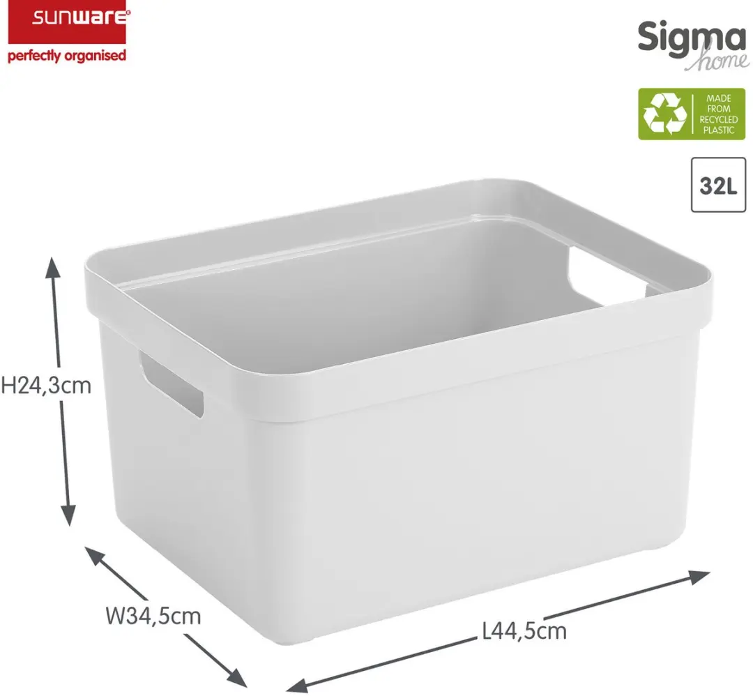 Sunware Sigma Opbergbox 32L Wit - 45x35x24cm
