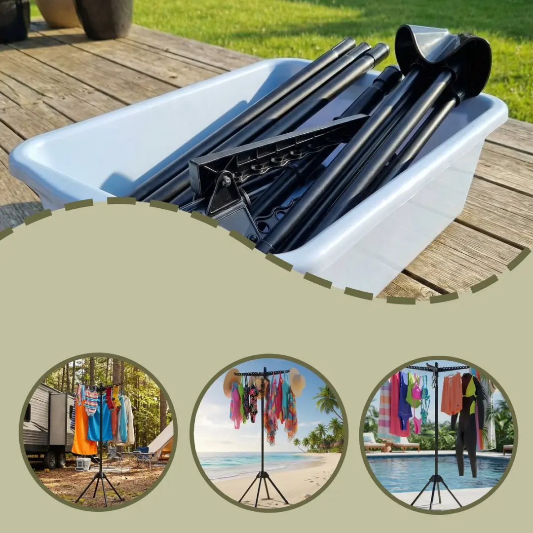 Songmics LLR510B01 Wasrek RVS - 4 Poten - Zwart
