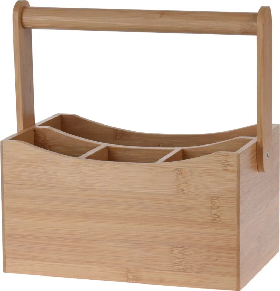 Excellent Houseware Keukenorganizer Bamboe 20x14x24cm