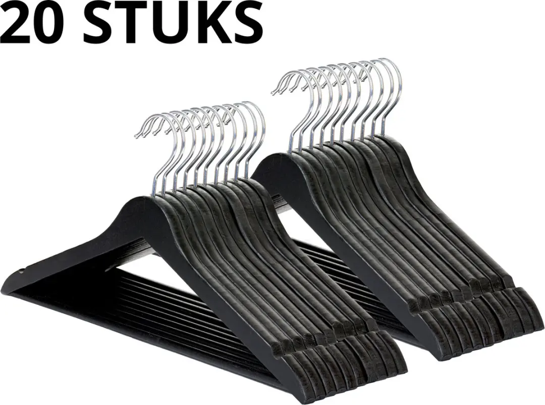 Wicotex Houten Kledinghanger Set 20 Stuks