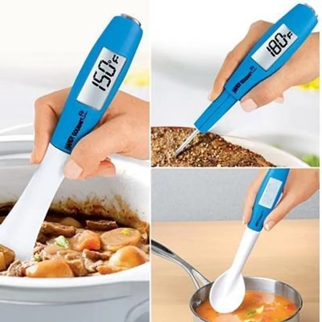 Lacor Silicone Lepel met Thermometer - Grijs