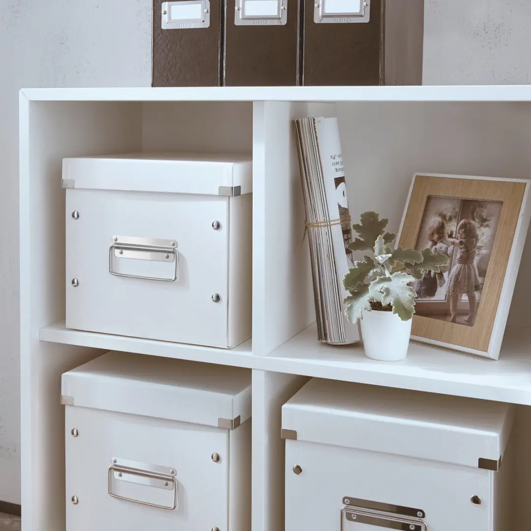 Leitz Wow Click & Store Kubus Grote Opbergdoos 30L - Wit