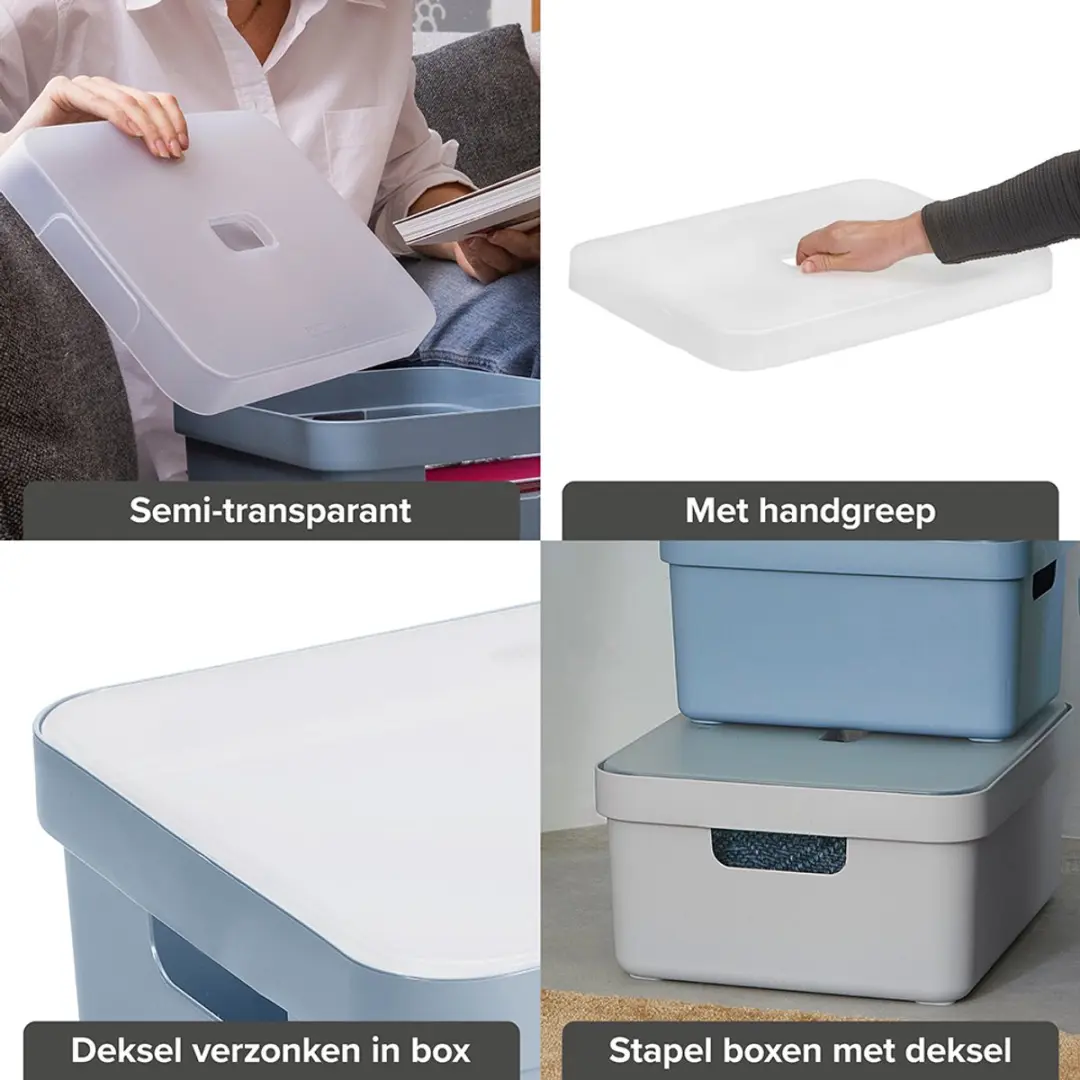Sunware Sigma Home Deksel - Opbergbox 24L/32L - Transparant - afbeelding 6 van 6
