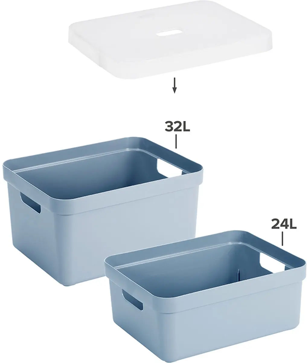 Sunware Sigma Home Deksel - Opbergbox 24L/32L - Transparant